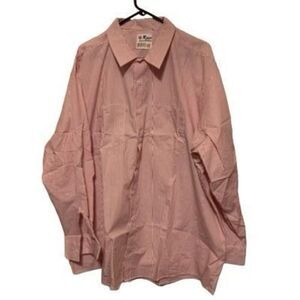 Vintage Rivco Size XXXL Long Red White Stripe Long Sleeve Button Shirt *New*